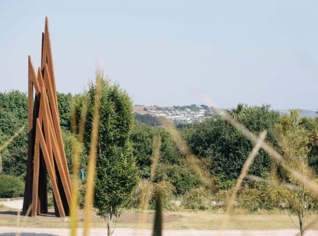 Bernar Venet Nine Unequal Angles - Artworks and Sculptures in Cornwall - Sculpture Park and Gardens